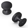 Hickory Hardware American Diner 1" Round Classic 50s Retro Cabinet Knob / Drawer Knob Matte Black