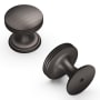 Hickory Hardware American Diner 1" Round Classic 50s Retro Cabinet Knob / Drawer Knob Vintage Bronze