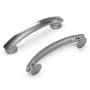 Hickory Hardware American Diner 3-3/4" (96mm) Center to Center Classic Retro Vintage Cabinet Handle / Drawer Pull Satin Nickel