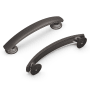 Hickory Hardware American Diner 3-3/4" (96mm) Center to Center Classic Retro Vintage Cabinet Handle / Drawer Pull Vintage Bronze
