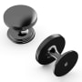 Hickory Hardware American Diner 1-3/8" Round Large Retro 50s Diner Cabinet Knob / Drawer Knob Black Nickel