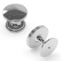 Hickory Hardware American Diner Pack of (10) 1-3/8" Round Vintage Retro Cabinet / Drawer Knobs Chrome