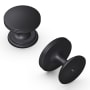 Hickory Hardware American Diner 1-3/8" Round Large Retro 50s Diner Cabinet Knob / Drawer Knob Matte Black