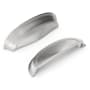 Hickory Hardware American Diner 3 and 3-3/4" Dual Center to Center Classic Vintage Cabinet Cup Pull / Drawer Cup Pull Stainless Steel