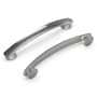 Hickory Hardware American Diner Pack of (10) 5-1/16" Center to Center Arched Bar Retro Vintage Cabinet Handles / Drawer Pulls Satin Nickel