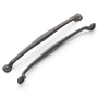 Hickory Hardware Refined Rustic 18" Center to Center Vintage Raw Hammered Appliance Handle / Appliance Pull Rustic Iron