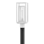Hinkley Lighting Republic 120v 1 Light 17" Tall Coastal Elements Outdoor Single Head Post Light with Seedy Glass Shade Textured White