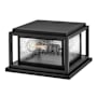 Hinkley Lighting Republic 120v 2 Light 8" Tall Coastal Elements Pier Mount Light with Seedy Glass Shade Black
