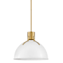 Hinkley Lighting Argo 1 Light 20" Wide Pendant with LED Bulb Included Polished White / Lacquered Brass