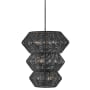 Hinkley Lighting Luca 10 Light 28" Wide Waterfall Chandelier with Woven Shade Black