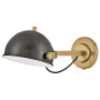Hinkley Lighting Spence 7" Tall Wall Sconce Black / Heritage Brass