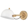 Hinkley Lighting Spence 7" Tall Wall Sconce Matte White / Heritage Brass
