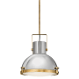 Hinkley Lighting Nautique 1 Light 18" Wide Pendant Heritage Brass / Polished Nickel