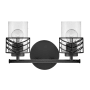 Hinkley Lighting Della 2 Light 15" Wide Bathroom Vanity Light with Clear Glass Shades Black