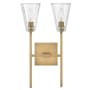 Hinkley Lighting Auden 2 Light 18" Tall Wall Sconce Heritage Brass