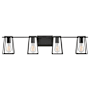 Hinkley Lighting Filmore 4 Light 34" Wide Bathroom Vanity Light Black