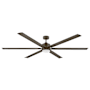 Hinkley Lighting Indy Maxx 82" 6 Blade Smart LED Indoor / Outdoor Ceiling Fan with HIRO Control Metallic Matte Bronze