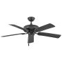 Hinkley Lighting Oasis 52" 5 Blade Indoor / Outdoor Ceiling Fan Matte Black
