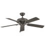 Hinkley Lighting Oasis 52" 5 Blade Indoor / Outdoor Ceiling Fan Metallic Matte Bronze