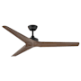 Hinkley Lighting Chisel 60" 3 Blade Indoor Smart Ceiling Fan Matte Black / Walnut
