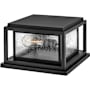 Hinkley Lighting Republic 12v 2 Light 8" Tall Coastal Elements Pier Light with Seedy Glass Shade Black