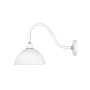 Hinkley Lighting Foundry Single Light 17" Tall Outdoor Wall Sconce Gloss White / Brass