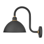 Hinkley Lighting Foundry Single Light 17" Tall Outdoor Wall Sconce Textured Black / Brass