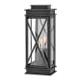 Hinkley Lighting Montecito 1 Light 15" Tall Outdoor Wall Sconce with Clear Glass Museum Black