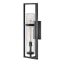 Hinkley Lighting Cordillera 26" Tall Outdoor Wall Sconce with Clear Seedy Glass Black