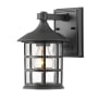 Hinkley Lighting Freeport 9" Tall Coastal Elements Outdoor Wall Sconce with Seedy Glass Shade Textured Black