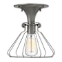 Hinkley Lighting 1 Light Mini Semi-Flush Ceiling Fixture from the Congress Collection Antique Nickel
