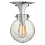 Hinkley Lighting 1 Light Indoor Semi-Flush Ceiling Fixture with Clear Globe Shade from the Congress Collection Chrome