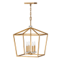 Hinkley Lighting 4 Light 16" Wide Crystal Chandelier Distressed Brass