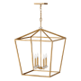 Hinkley Lighting 4 Light 22" Wide Crystal Chandelier Distressed Brass