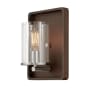 Hinkley Lighting Eton Single Light 12" Tall Wall Sconce Dark Walnut / Polished Nickel