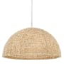 Hinkley Lighting Dalia 20" Wide Wood Pendant with Beaded Shade Textured Plaster