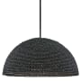Hinkley Lighting Dalia 3 Light 35" Wide Wood Pendant with Beaded Shade Black