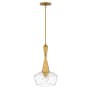 Hinkley Lighting Bette 1 Light 12.5" Wide Pendant with a Seedy Glass Shade Heritage Brass