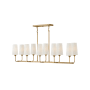 Hinkley Lighting Lewis 10 Light 44" Wide Linear Chandelier Heritage Brass
