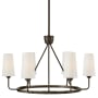 Hinkley Lighting Lewis 6 Light 29" Wide Ring Chandelier Black Oxide