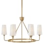 Hinkley Lighting Lewis 6 Light 29" Wide Ring Chandelier Heritage Brass