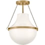 Hinkley Lighting Collins 15" Wide Semi-Flush Urn Ceiling Fixture / Converts to Pendant Heritage Brass