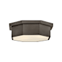 Hinkley Lighting Facet 3 Light 18" Wide Flush Mount Ceiling Fixture Black Oxide