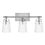 Hinkley Lighting Foster 3 Light 23" Wide Vanity Light with Etched Opal Glass Chrome