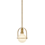 Hinkley Lighting Somerset 7" Wide Mini Pendant / Converts to Semi-Flus Heritage Brass