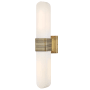 Hinkley Lighting Cotes 2 Light 5" Wide Lisa McDennon Bath Bar with Etched Opal Glass Shades Lacquered Brass