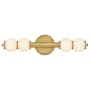 Hinkley Lighting Trigo 2 Light 24" Wide LED Vanity Light with Etched Opal Glass Shades Lacquered Brass