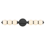 Hinkley Lighting Trigo 2 Light 31" Wide LED Vanity Light with Etched Opal Glass Shades Black