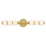 Hinkley Lighting Trigo 2 Light 31" Wide LED Vanity Light with Etched Opal Glass Shades Lacquered Brass