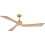 Hinkley Lighting Sculpt 60" 3 Blade Indoor / Outdoor Smart LED Ceiling Fan with HIRO Control Heritage Brass / Natural